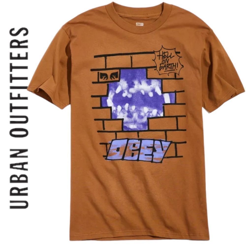 Urban Outfitters UO OBEY Hell On Earth Tee Shirt T-Shirt NEW L